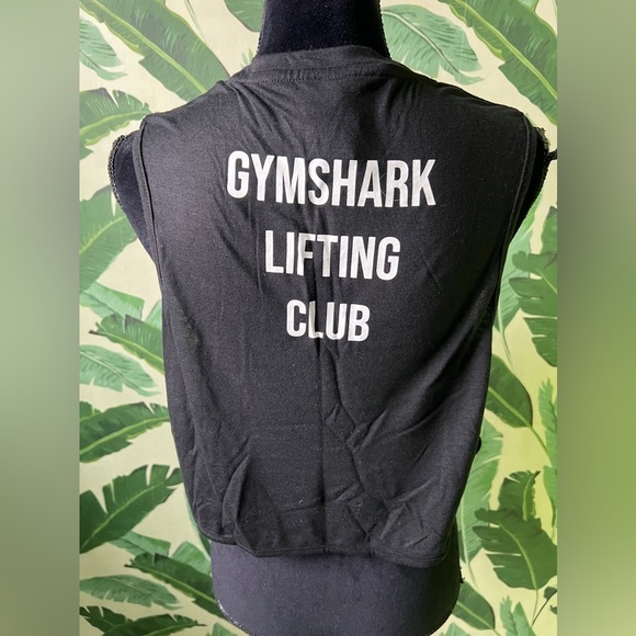 Gymshark I Lift Because I can Black Muscle Cropped Tank NWT Size S - Picture 4 of 5